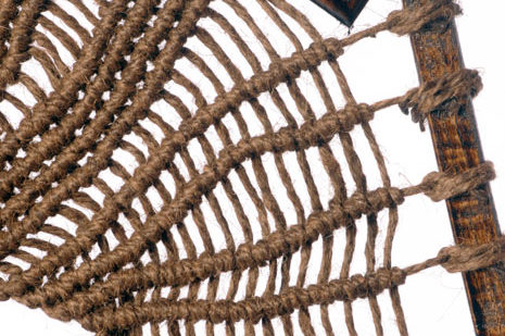 Island II – Ash, birch, tar, leather, tarred marlin rope – 137 x 137 x 137 cm – 2018 – CU4